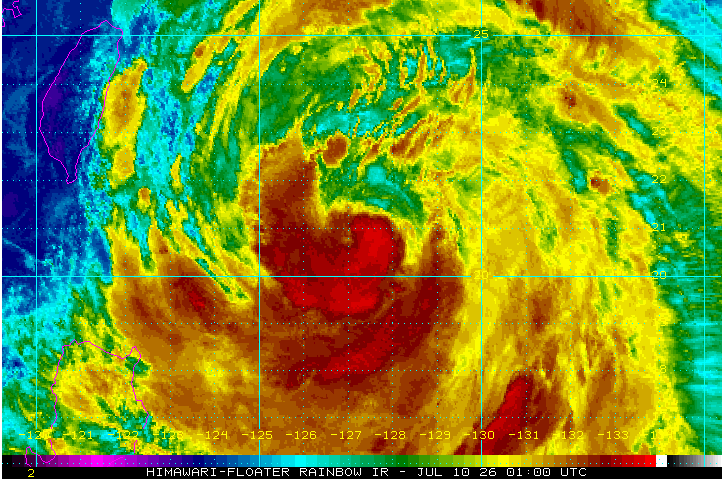 jayhobgood's tweet photo. Typhoon Bavi is approaching the southern Ryukyu Islands; max wind speed 85 mph (135 km/h); moving toward northwest at 13 mph (21 km/h). https://t.co/m5Ey8Nhfjq