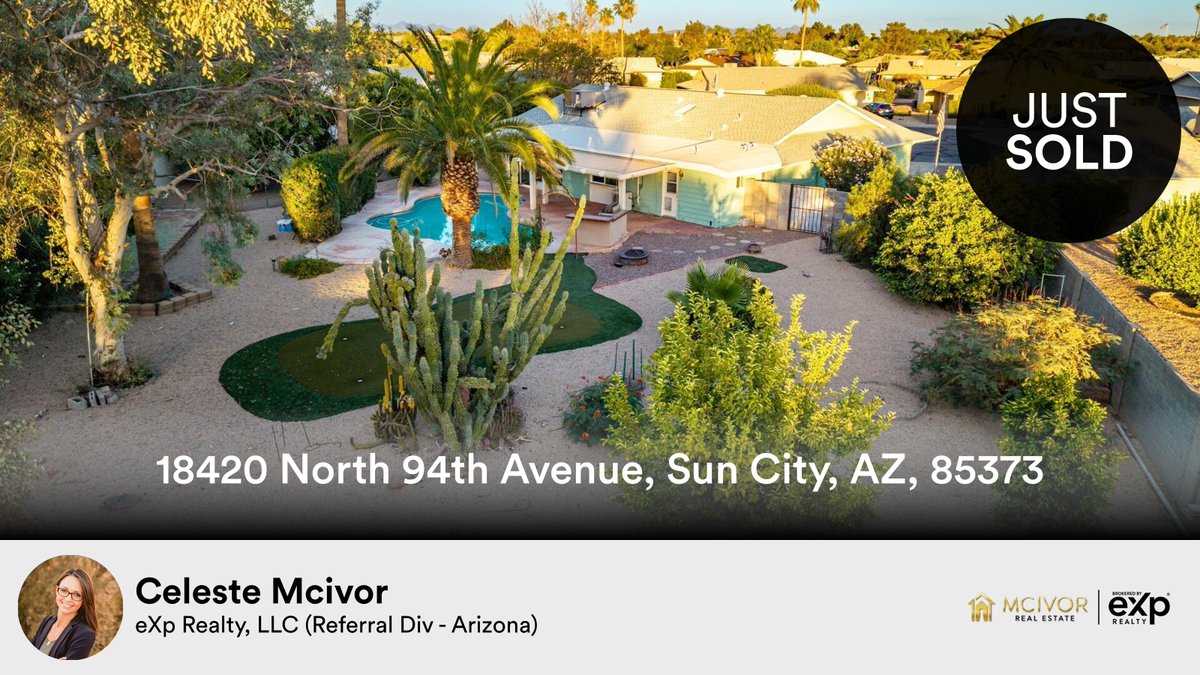 celmci's tweet photo. 📍 

My latest sale on .
NAR SA691415000

...
#ratemyagent #realestate #eXp_Realty_LLC_Referral_Div__Arizona18420 North 94th Avenue, Sun City, AZ, 85373
https://t.co/4KYl2cTEBO https://t.co/7efmEHRWLH