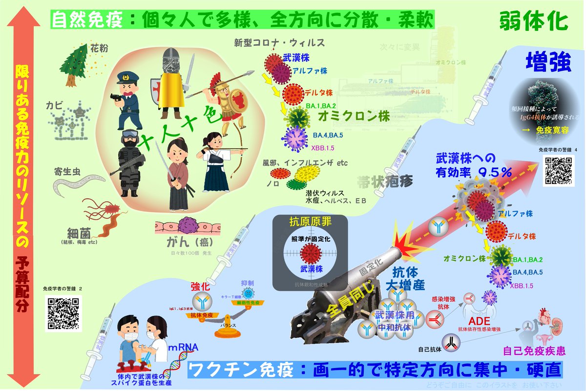 OdysseyPara's tweet photo. @PH0917 自然免疫 vs ワクチン免疫

何方様も、総括資料などにご活用ください

----------------------------
去年ま��は、何日もかけてイラストを手作りしていたけれど…（１枚目）
今は、チャッピーに発注すれば、１分半で美しいインフォグラフィックができてしまう
https://t.co/SUDcbQcFXh https://t.co/sTiMinkucf