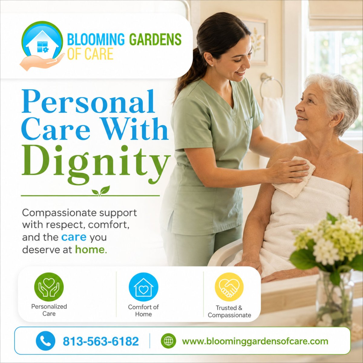 bloominggardfl's tweet photo. Personal care support can help clients feel more comfortable with daily routines while preserving dignity and independence. 

#PersonalCare #DignityInCare #HomeCareServices #SeniorSupport #CompassionateCare #BloomingGardensOfCare https://t.co/mhOkeWgr8C