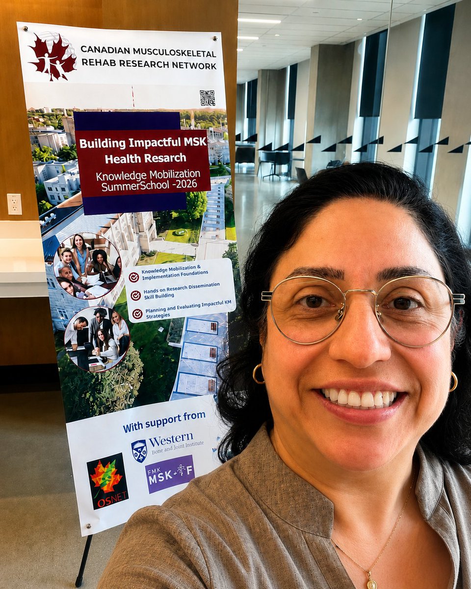 adriangarita's tweet photo. My academic journey recently took me to #LondonOntario, for the 2026 Building Impactful MSK Health Research: Knowledge Mobilization Summer School. Grateful for the engaging workshops and new connections across MSK rehabilitation research. 🌻
#MSK_KMSS_2026 #MSKResearch #KnowledgeMobilization