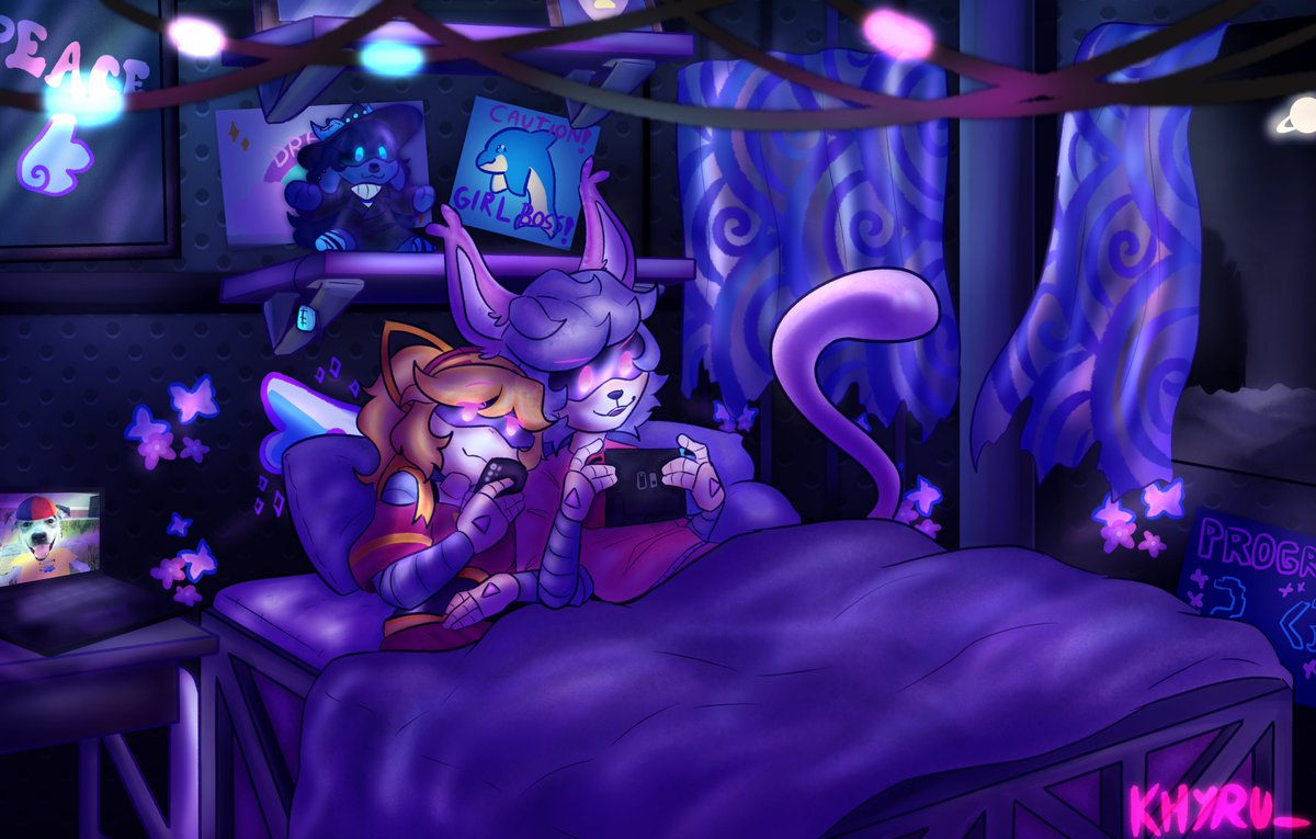 Khyru_'s tweet photo. A relaxing night ๐โจ
Beautiful comm for: @CherryBunbetty ^^
#murderdrones #md #commission #mdlizzy https://t.co/XSfBtmd4ze
