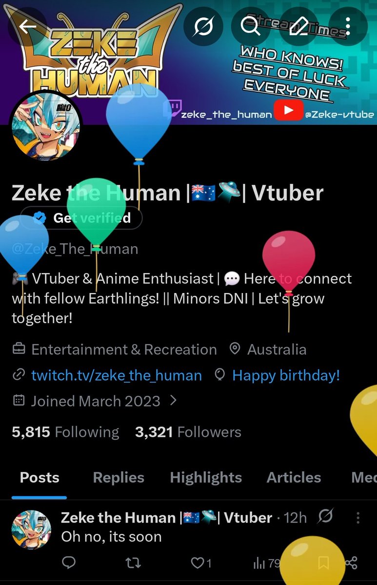 Zeke the Human |🇦🇺🛸| Vtuber tweet media