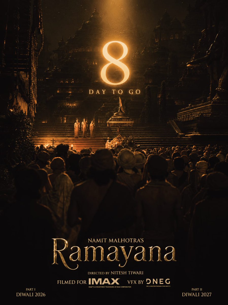 sharma_yas33244's tweet photo. "श्री राम आगमिष्यति" 🙏🏻🏹
Shri Ram will come! 🏹

Just 8 days to go... 

Hope this makes every hater to shut their mouth! 

#Ramayana Trailer will speak by itself! 
Jai Shree Ram 🙏🏻🏹 https://t.co/lR6wMjLeEC