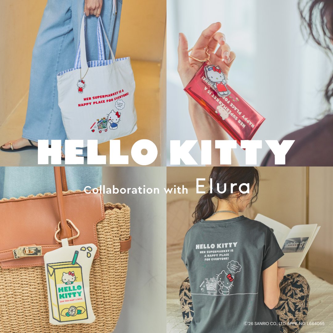 elura_official's tweet photo. ／
いよいよ明日発売🎶
＼

HELLO KITTY
Collaboration with Elura

エルーラとハローキティのコラボレーション企画第3弾🎀✨

7/11（土）10時～販売開始📝

#サンリオキャラクターズ_andST #ハローキティ
#Elura #エルーラ
詳しくはこちらから https://t.co/hVuLlMzjWN https://t.co/vsQfVbJbDK