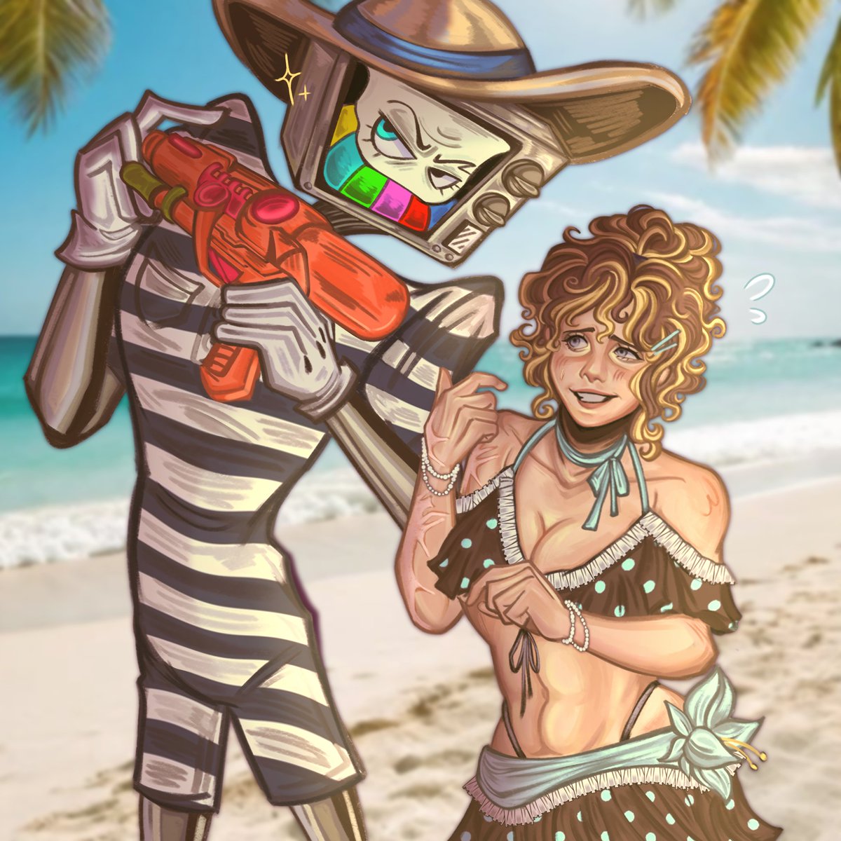 Sugarrifiic's tweet photo. Sadly he has discovered what water guns are and despite his circuitry he seems very interested in using them 🌅
#Yumeship #yumeshipper #ocxcanon #mrpuzzles #smg4 #cav #fanart #oc #fyp https://t.co/T6Az8PyqD7