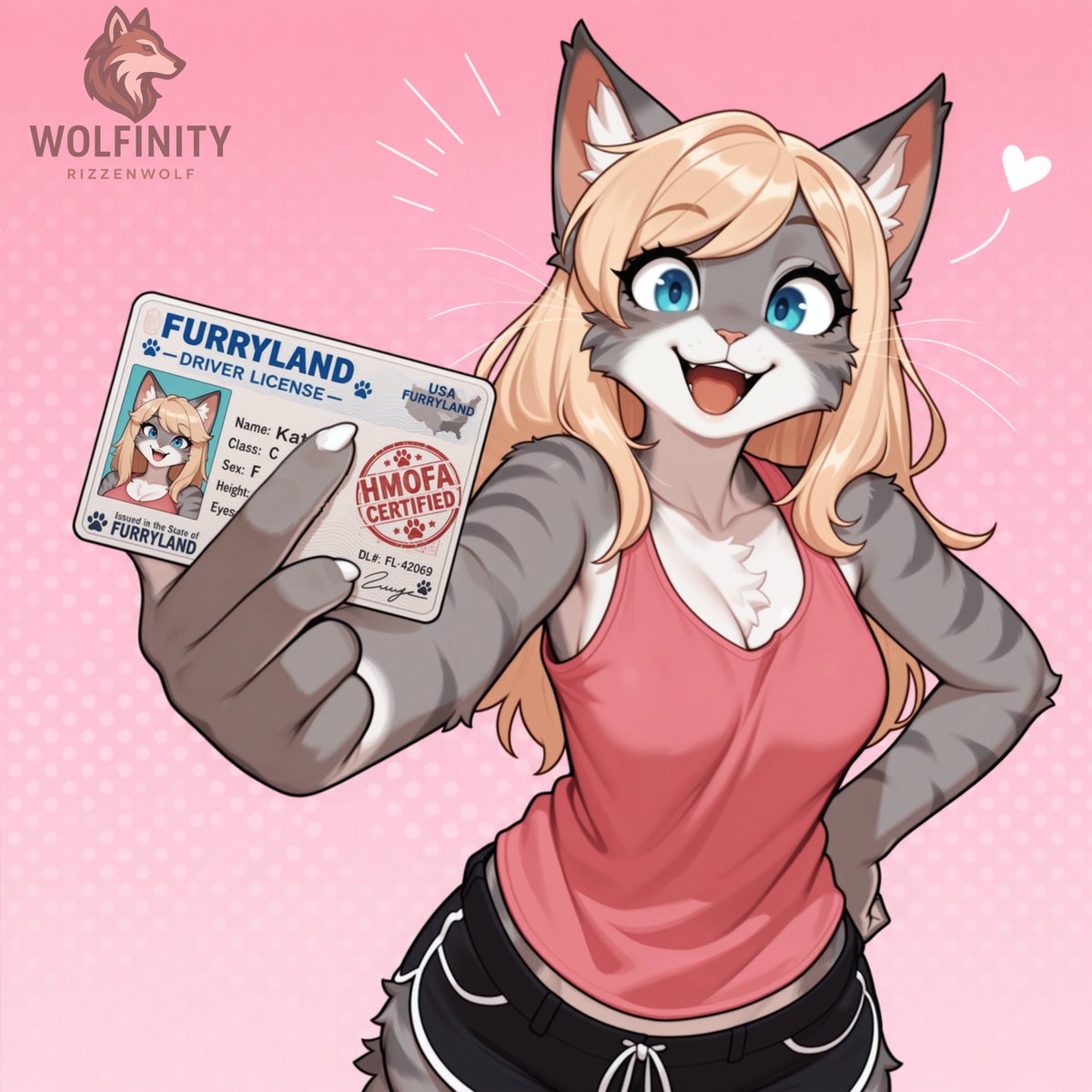 WolfinityAI's tweet photo. If anyone's still wondering about Kats full name it's clearly printed here on her drivers license 🪪🐱 https://t.co/RQCWUkF7xV