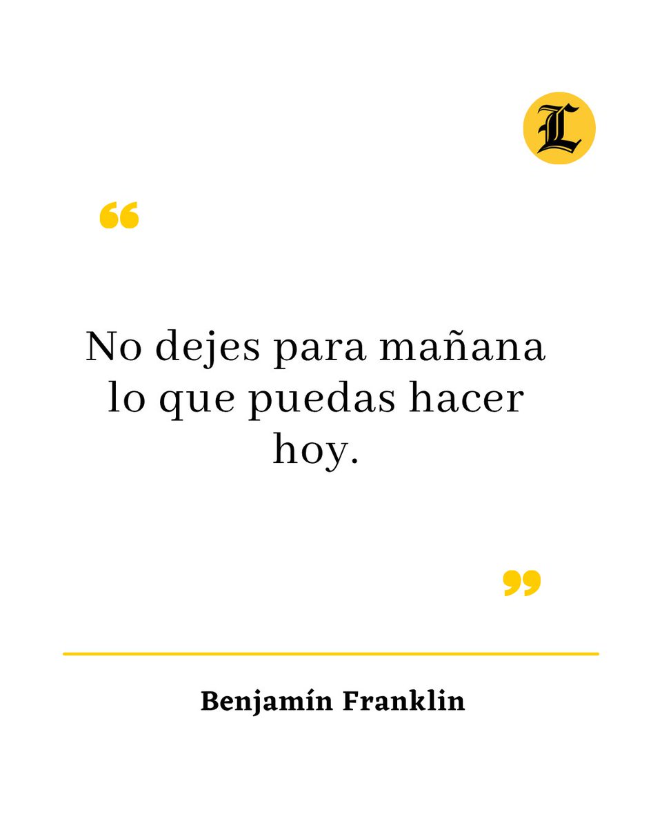ListinDiario's tweet photo. #FraseListín l Buenos días, lectores.

#LoVivimosConElListín #ListínDiario https://t.co/mVowDYGBzc