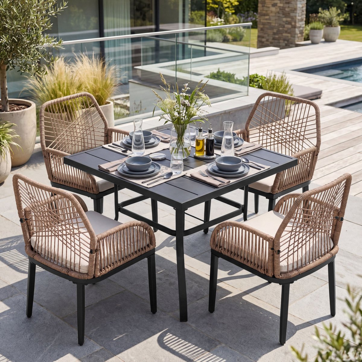NuuGardenUSA's tweet photo. How would you style your outdoor dining space?
This rattan dining set adapts to your style—casual, modern, or elegant.
Your decor stays, the vibe just gets better.
#nuugarden #outdoordining #simplehomestyle #outdoordiningset #outdoorfurniture https://t.co/VhNC8mgzII