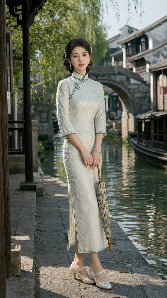 retake168's tweet photo. @liyue_ai 《烟雨江南·民国贵女》｜真人全身环境写真提示词 https://t.co/Q5wdzuiVkd