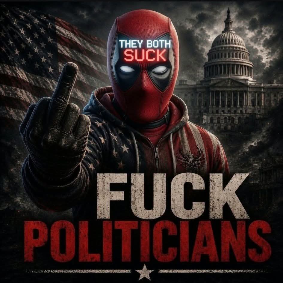 RebelWolfe's tweet photo. #BothOnCheek
#OfAGiantAss
#ThereIsNoPoliticalSolution
#FuckBothParties https://t.co/sOtjEUFGL7