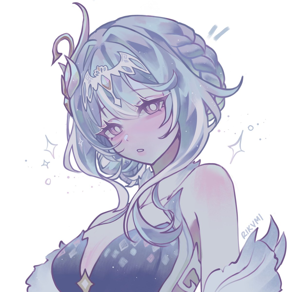 rikvmi's tweet photo. Odette sketch because she’s so pretty and I wanted to draw blue hair 🦢 https://t.co/x97NSxT421