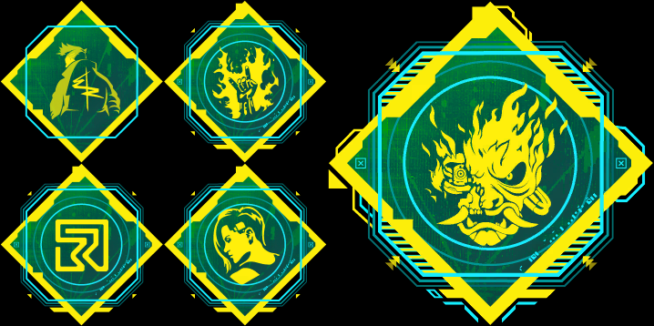 HYPERMYSTx's tweet photo. CYBERPUNK 2077 X APEX EVENT BADGES ‼ https://t.co/6YWPESqckd