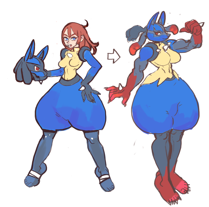 Kurosaki_Artist's tweet photo. Lucario Suiting! (The trainer becomes the pokemon!) https://t.co/i2BxwqhOUe