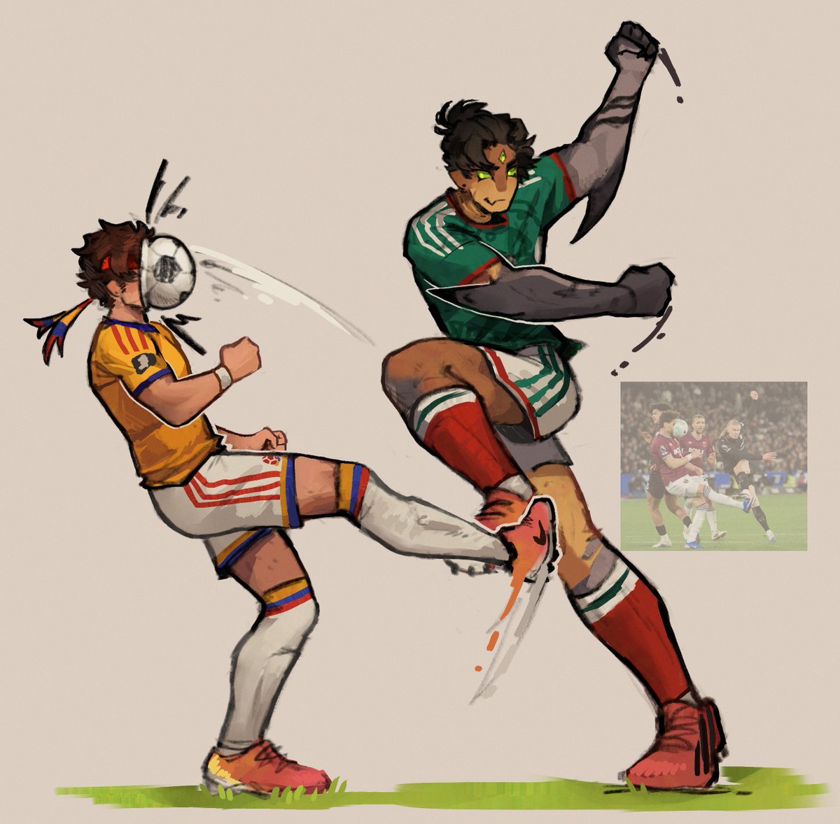 sharkbiitezz's tweet photo. It was on purpose and no fouls or penalties were given out. Juan found arguing with the ref

#estupiduo #foolishfanart #juanguarnizofanart https://t.co/L6l7E6yia9