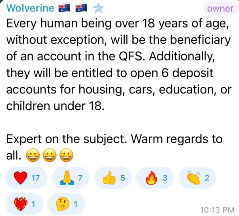ChristineEM2000's tweet photo. While we wait for RV news, Wolvie has posted some information about QFS accounts from someone who apparently is in the know. I don't know why separate accounts could be useful but it's always good to know what options we will have. https://t.co/cGEaBW45KR