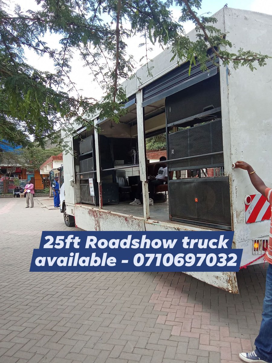 bpesolutionsltd's tweet photo. Your brand deserves to be seen everywhere! Book our roadshow truck and dominate the streets.
Call/WhatsApp 👉 0710697032
#bpesolutionsenterprise #djmwass #roadshowmasters #roadshowbydjmwass #roadshow #BrandExposure #EventSolutions #MarketingKenya https://t.co/BPSNGzZcWw