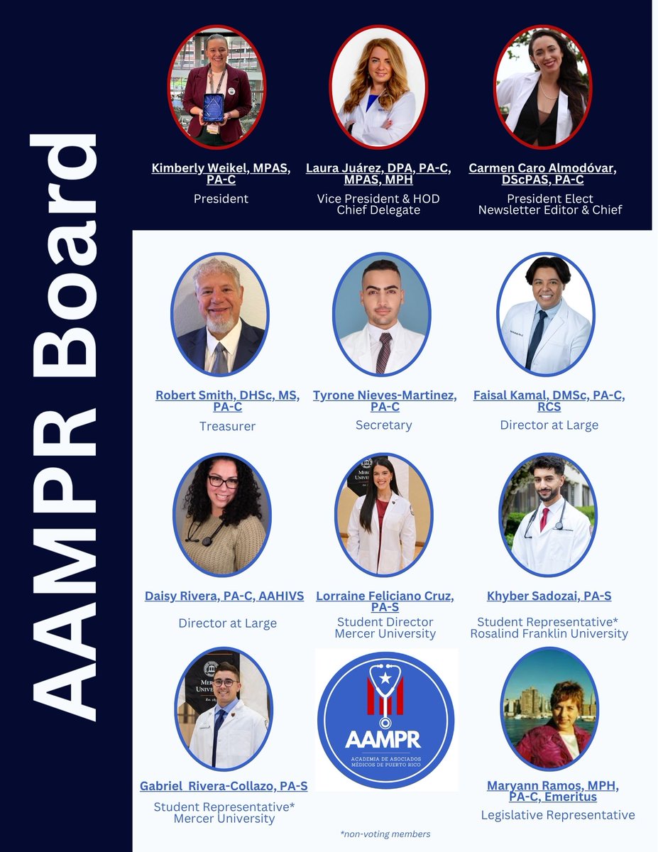 AsocMedicoPR's tweet photo. We continue building on the momentum from the announcement of AAMPR's new Board of Directors by officially introducing our AAMPR Student Alliance! 🎉
Please join us in welcoming Lorraine, Khyber, and Gabriel, who will serve as the founding leaders of our Student Alliance. https://t.co/HZL1ZhNLbR