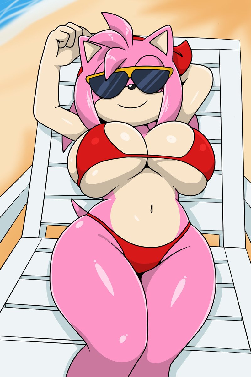 Sonicguru_Dan's tweet photo. Mama Amy relaxing on the beach

#AmyRose https://t.co/mIXNJKNjUt
