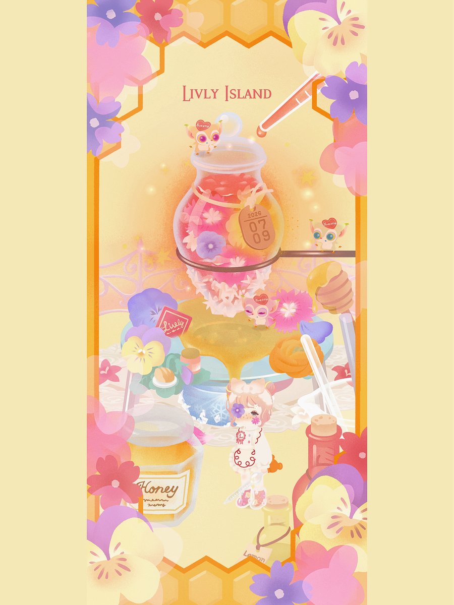 ka813yu's tweet photo. ⠀
蜂蜜ゼリー作り🍯🌸

#リヴリー #livlyisland 
#リヴリーアイランド
#リヴリーレイアウト
⠀ https://t.co/k5ra6aLc3c