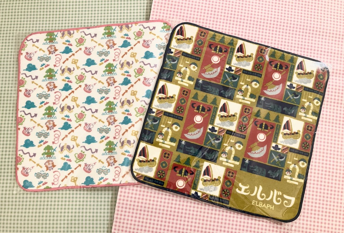 ★限定品★ONE PIECEピンバッジ＆ペナントタオル 新商品】 ELBAPH モチーフデザイン ハンドタオル A/B 880円(税込) 好評
