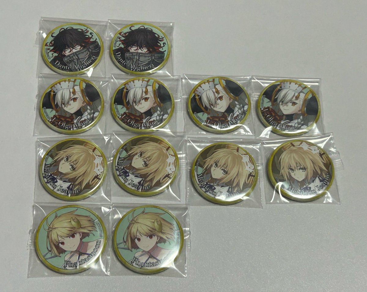 27Chikin's tweet photo. ︎[交換/譲渡] FGO 霊基召喚缶バッジ AJ

譲)☆ダンテ、◯オルガマリー、◯メタトロン、ファンタズムーン

求)
徐福
定価＋送料

譲渡/交換共に☆は無印より同数お迎えください
お気軽にお声かけください https://t.co/nIppPXqsmq