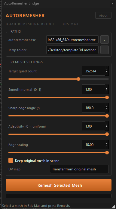 motionartx's tweet photo. #AutoRemesher Bridge for 3ds Max

https://t.co/b7ksT9NF9R
#autoremesher #retopology #opensource #gamedev https://t.co/JWIjwc7LLE