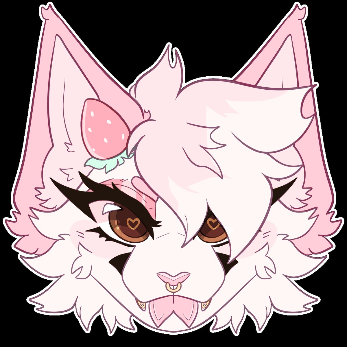 Neapawlitan's tweet photo. Some lil headshots I did for my OCs for Toyhouse/ArtFight 🩷🤍🤎 https://t.co/IscONCafdO