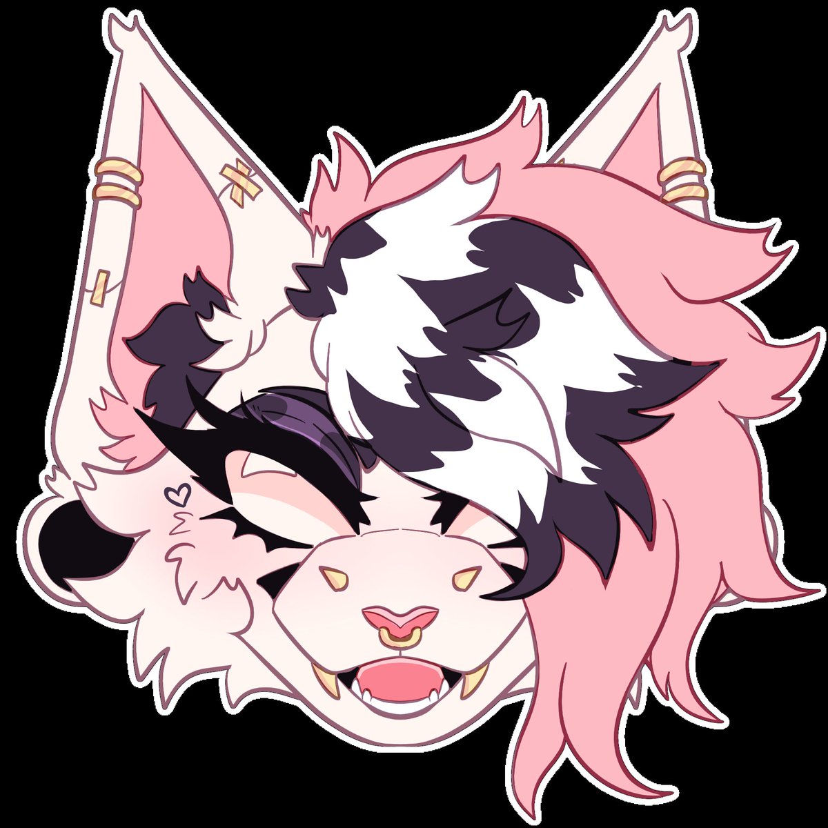 Neapawlitan's tweet photo. Some lil headshots I did for my OCs for Toyhouse/ArtFight 🩷🤍🤎 https://t.co/IscONCafdO