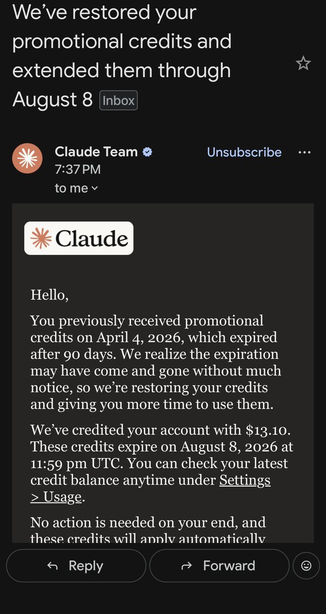 dreamysnow_'s tweet photo. Anthropic is trying very hard to keep us in Claude. Good thing https://t.co/bYAlOaEcNo
