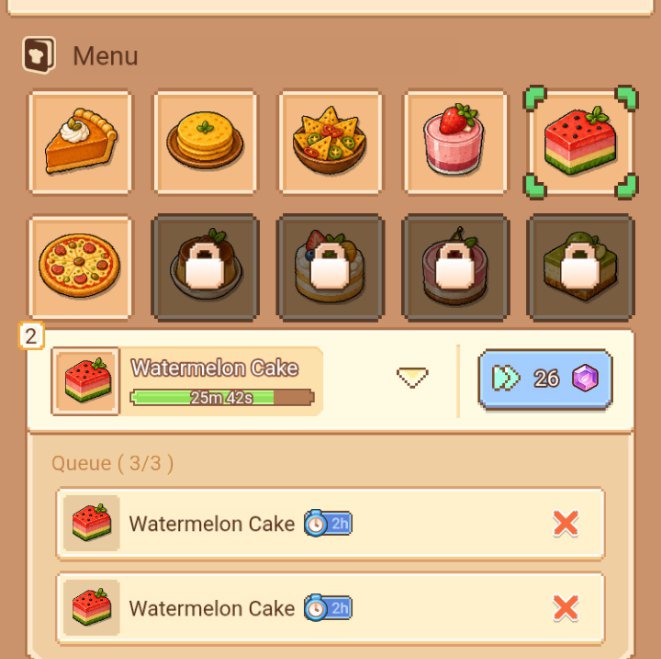 zuki393's tweet photo. ��� My first watermelon harvest is finally here!

And now...

My very first Watermelon Cake is cooking. 🍰👨‍🍳

It won't be long before it's ready.

To some people, this might seem like a small achievement.

But to me, every new crop and every new recipe feels like another step forward.

Every login brings a little more progress.

And every small step gets me closer to something bigger.

That's one of the reasons I keep coming back to Elf Continent every day. 🌱

What's the next milestone you're working toward?

@asher_cidigames
@PlayCiDi

#CiDiGames #ElfContinent