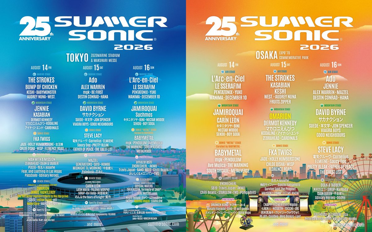 🌈新着コラム🌈 今年サマソニで何を見る? 開催25周年を迎える日本が