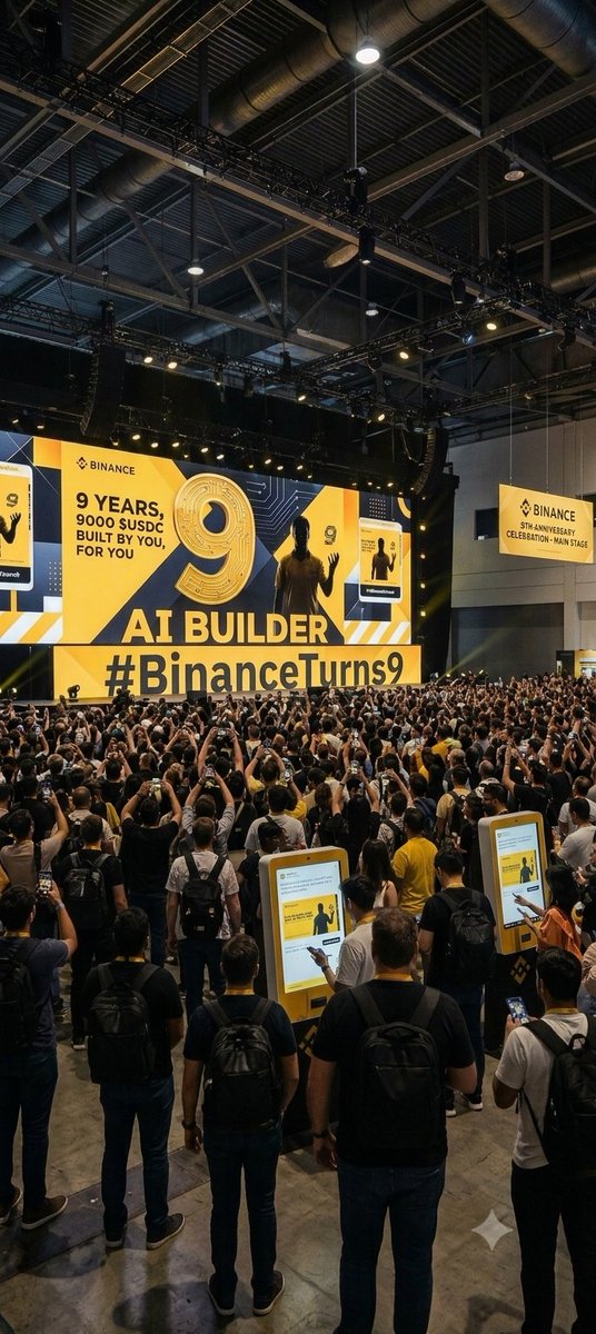 AndyFalcon37567's tweet photo. @binance Celebrating #BinanceTurns9 with my AI Builder Poster! 🚀 Here is my creation. @Binance https://t.co/OotcuZ1wKg