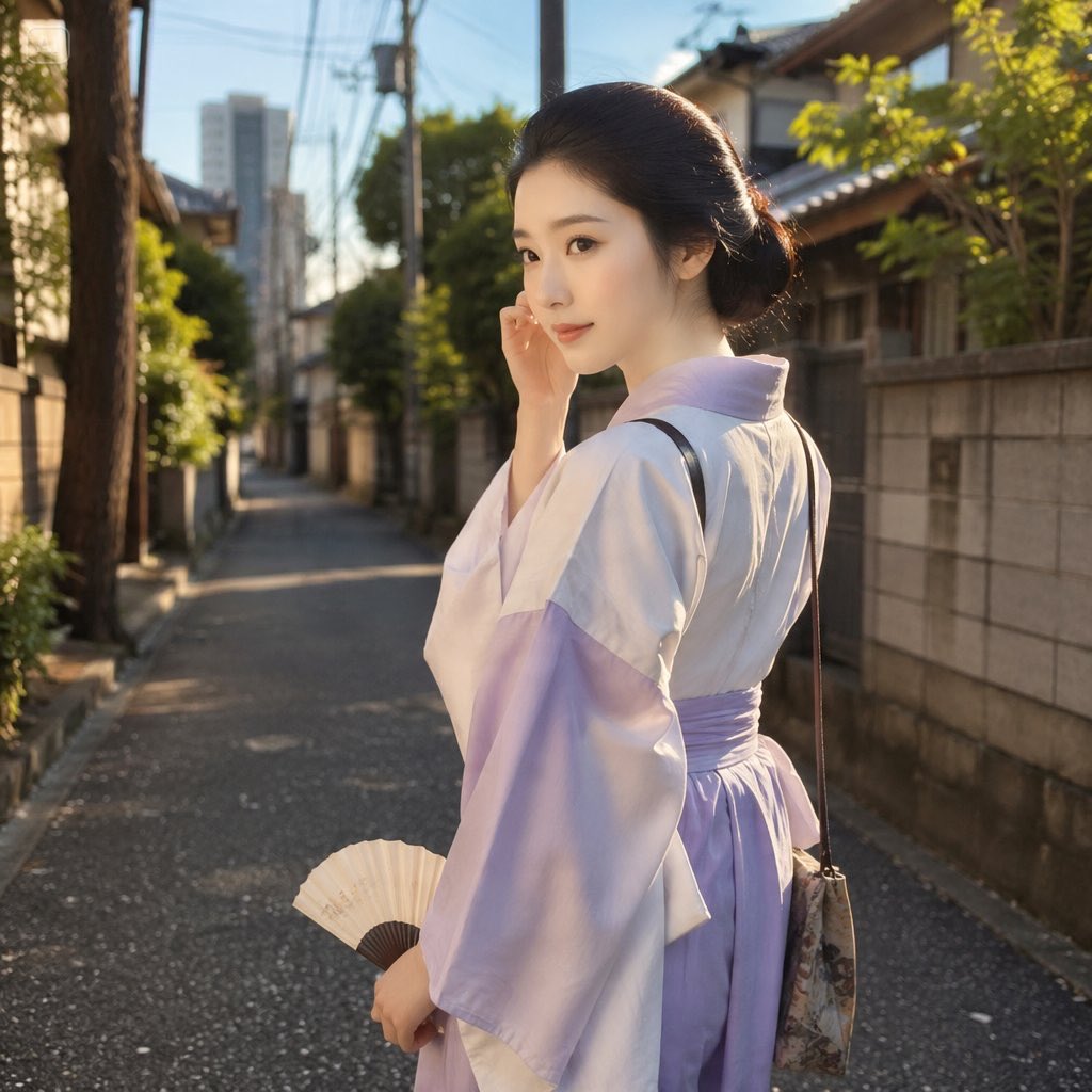 sto2001jp's tweet photo. I tried it for a woman heading to Kabuki! What do you think? ☺️ https://t.co/RawJzfXdnD