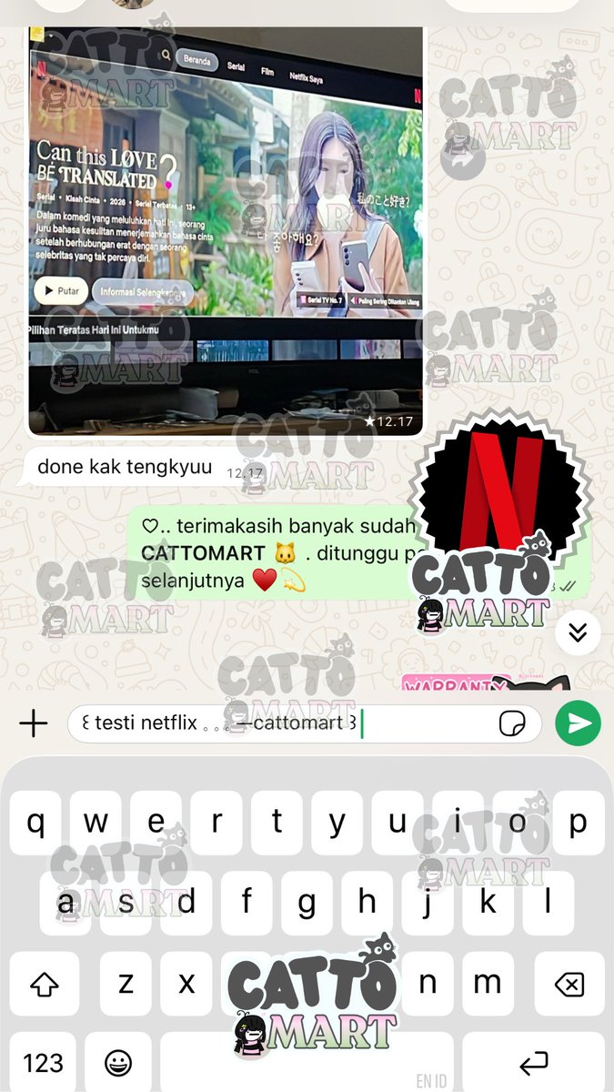 cattoay's tweet photo. 𐔌 . ⋮ 𝐜𝐚𝐭𝐭𝐨𝐦𝐚𝐫𝐭 .ᐟ ֹ ₊ ꒱  [79]   📁 ࣪  testimoni
pembelian canva pro dan netflix premium
―𓏲⋆ #wts #jual #aplikasipremium #bealanja https://t.co/0A9BRWK6vd