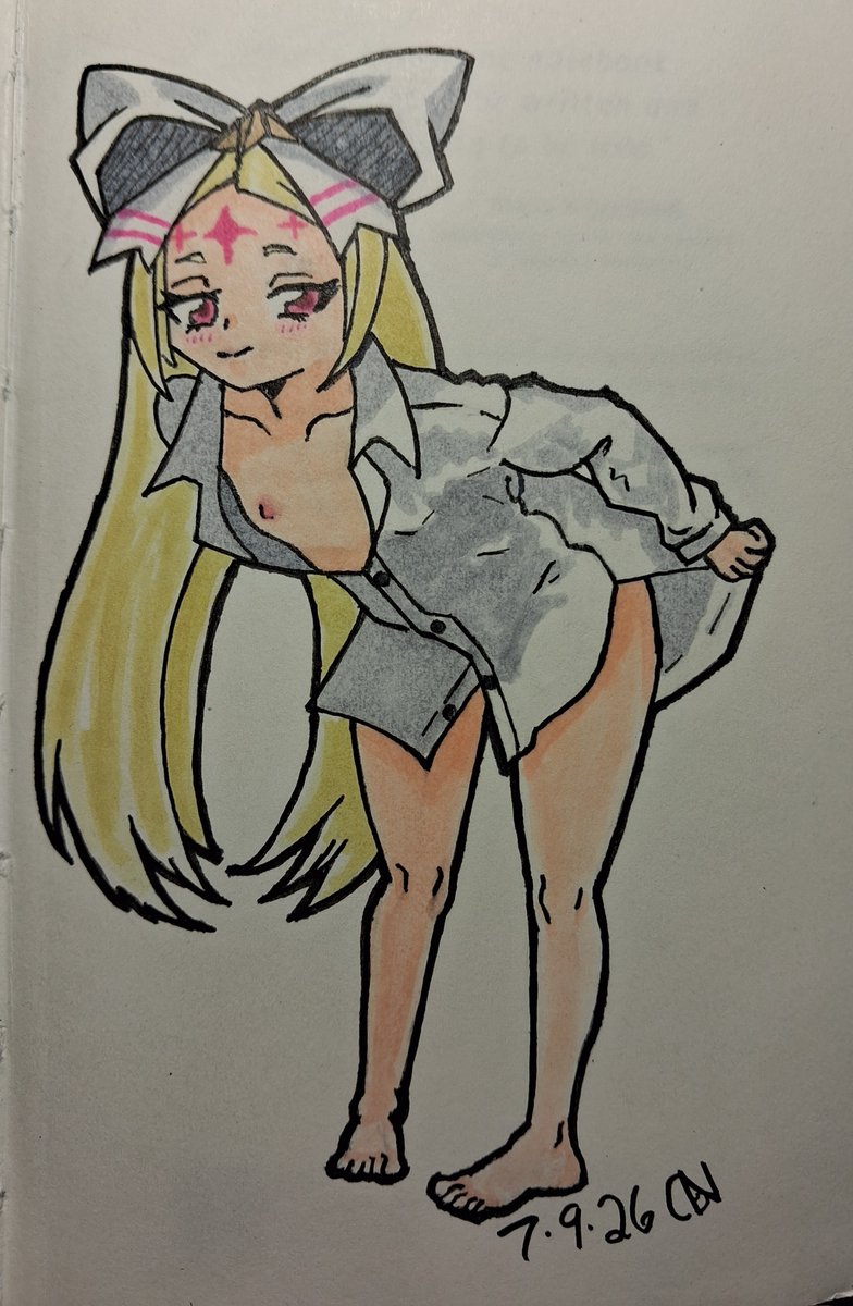 tieshla's tweet photo. Last piece in my pocket sketchbook https://t.co/28eEIi85qi