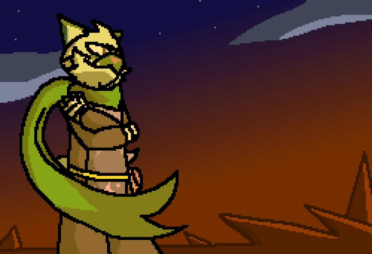 Gavywavy1's tweet photo. Corneas, the heroic Floragato, looking at the sunset after a job well done.

Attack for @SimpTaylor973! https://t.co/k9SVkLBvgv