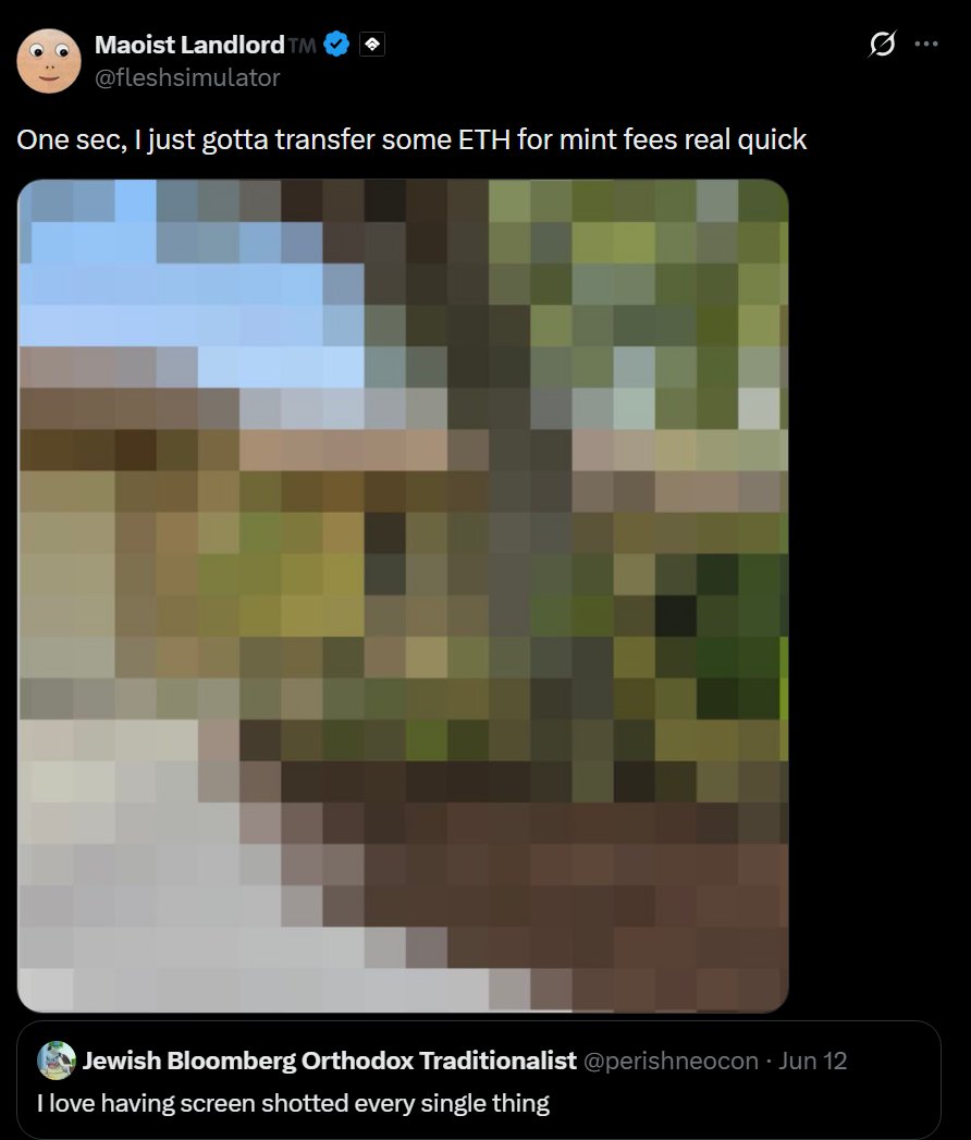 battlefrick's tweet photo. @foxdiepopuli_ "Simulators" formally agree to social media guidelines to get NFTs that Thomas mints for them, so when they harass you, they're doing so under his guidelines to "profit" from the NFTs that he minted for them.

Thomas also minted cryptocurrency to have at least one person doxed. https://t.co/8f2VfbRRay