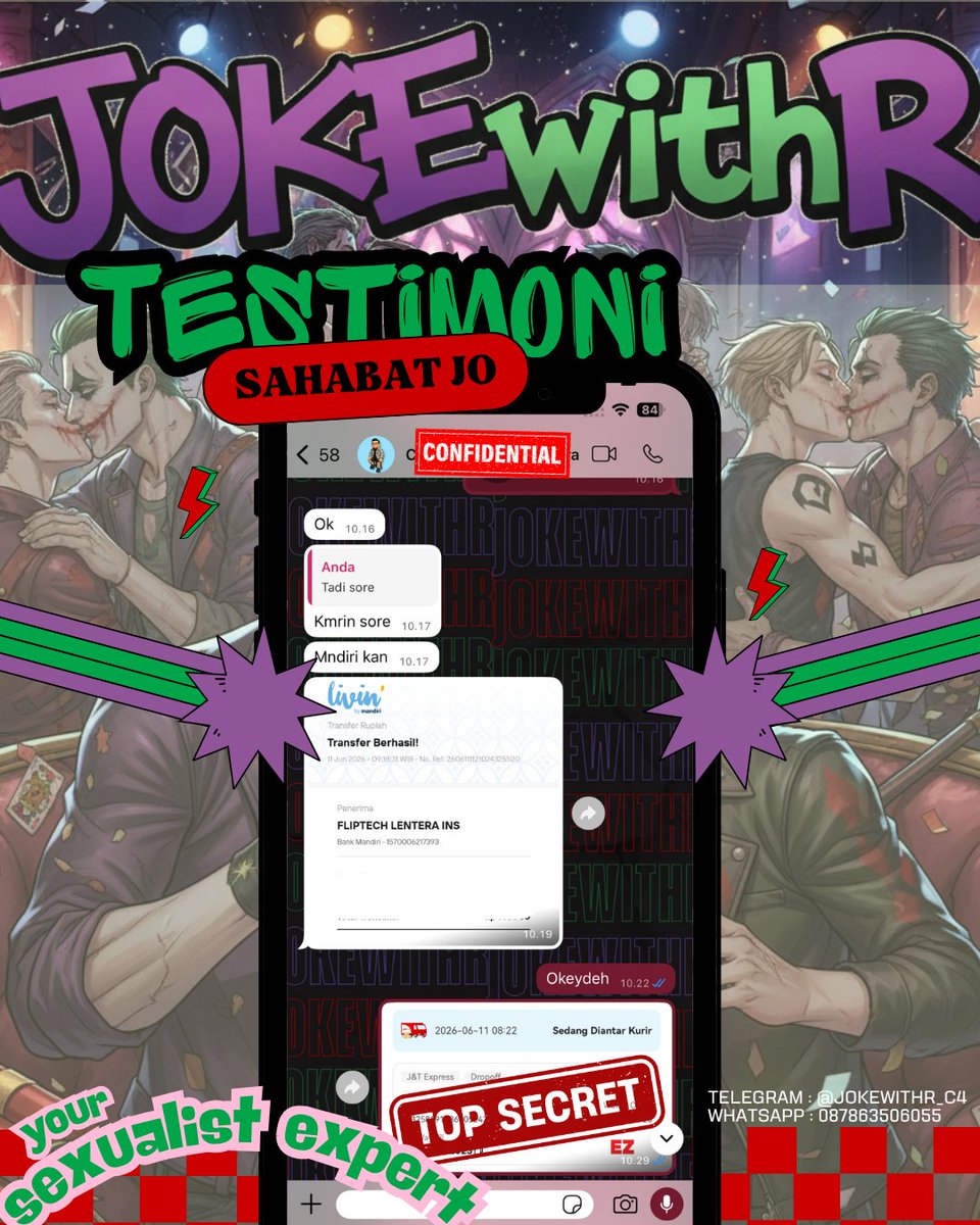 JOKEwithR_POP's tweet photo. Langganan BangJOE repeat order, masa kamu masih ragu? Kualitas kita jangan ditanya lagi, tampan!
Stop barang KW/racikan. Pilih yang  100% ori impor buat makin intim, liar &amp; hangat. Stok menipis, yuk amankan lewat DM BangJOE sekarang! #gayindonesia  #gayjakarta #gaybanten #gaymks https://t.co/puFEU5CCUv