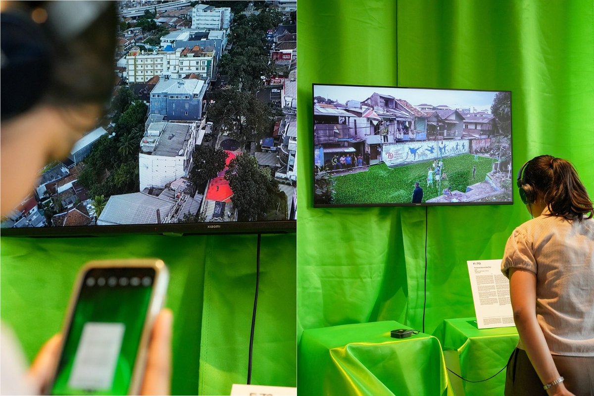 fotobalifest's tweet photo. In Fictions Above the City, Muhammad Dwiki transforms the green screen into a public intervention, revealing how Bandung’s urban landscape is shaped by development, power, memory, and competing ideas of public space.

03 June – 12 July 2026
Nuanu Creative City https://t.co/GgBFRMfIUH