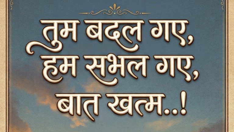 mere2words's tweet photo. तुम बदल गए,
हम संभल गए,
बात ख़त्म..!! https://t.co/pEbn4KJZyO