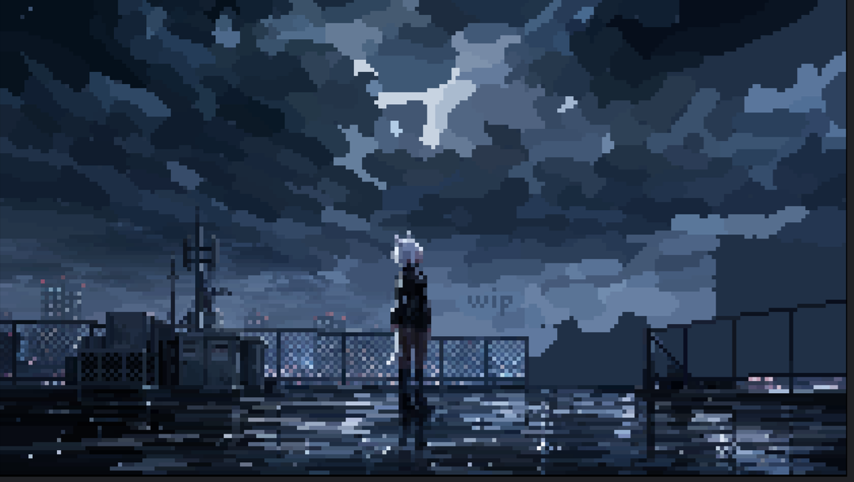 WIP — Under Heavy Skies The chain-link fence is making me suffer