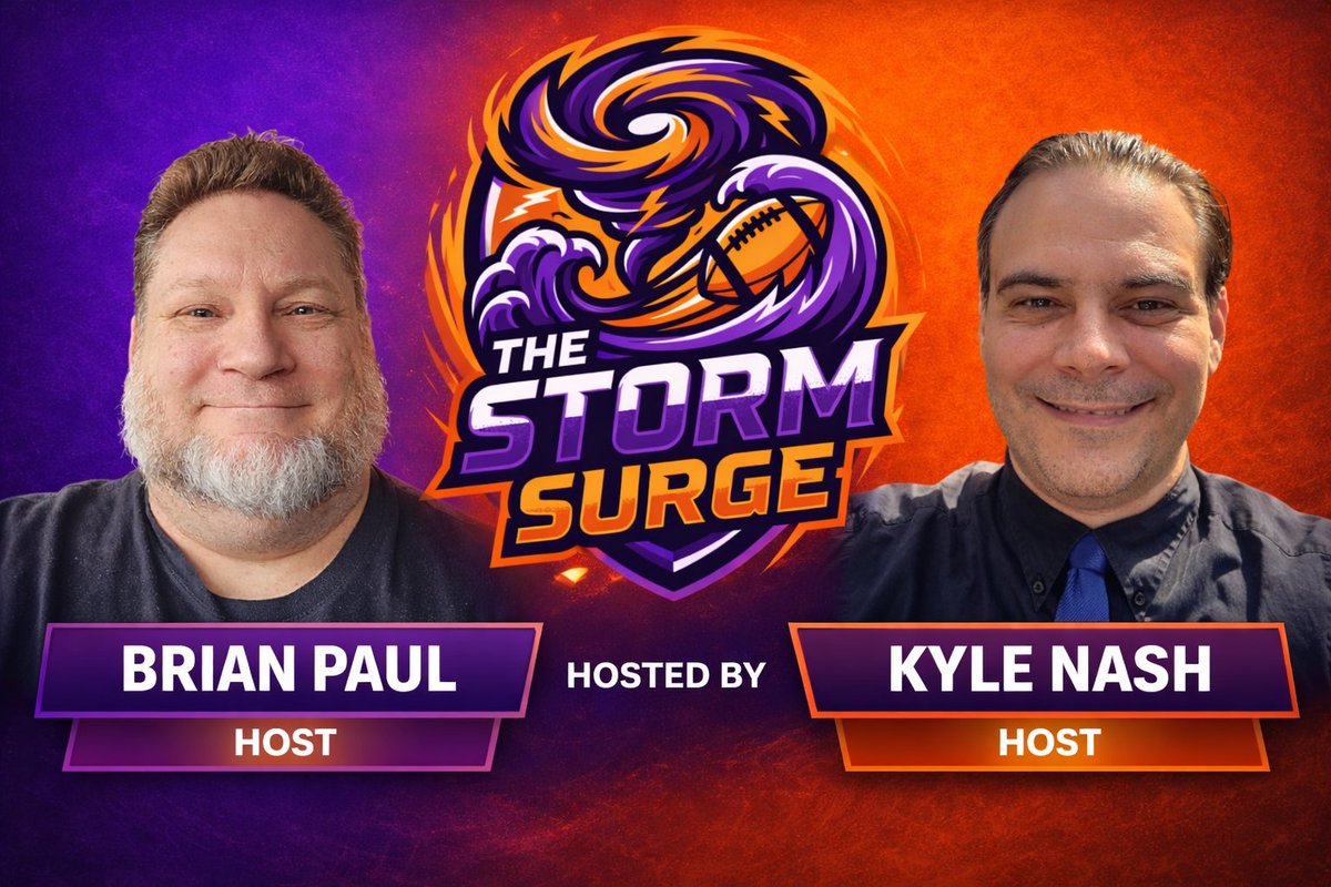 StormSurgeORL's tweet photo. Some plays win games. Others become part of franchise history.

On Storm Surge this week, we're breaking down our favorite offensive plays from the Orlando Storm's unforgettable 2026 season. 🟠⚡🏈

📺 https://t.co/rkwjcIlQ2N

#UFL #StormOn #StormTroopers #RunTheDamnBall https://t.co/yPBAH8d9G0