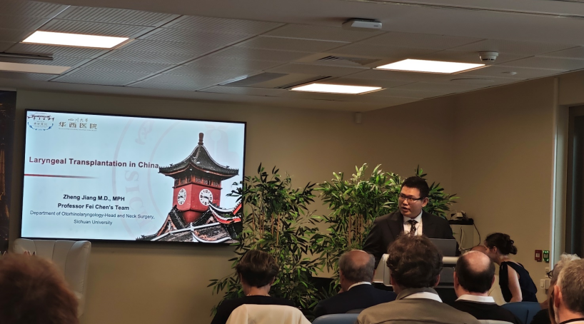 IHuaXi's tweet photo. 🌍🎤 Milestone!#WCH presented outcomes from 7 #laryngealtransplant patients at The 25th International Workshop on Laser Voice Surgery & Voice Care in Paris, earning recognition from global pioneers in the field and opening new doors for collaboration. #LaryngealTransplant #ENT https://t.co/YERzwTrGVv