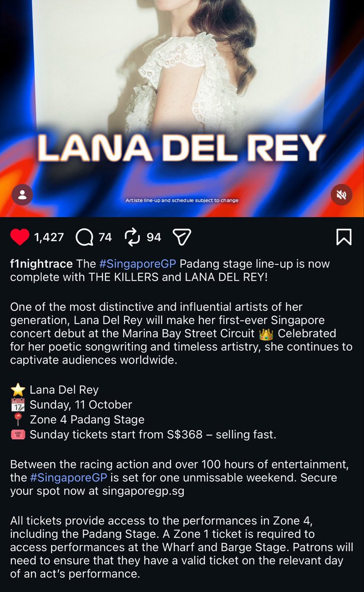 lustforllana's tweet photo. LANA IS FUCKING PERFORMING IN SINGAPORE WHAT THE ACTUAL FUCK https://t.co/AsADn0Gej2