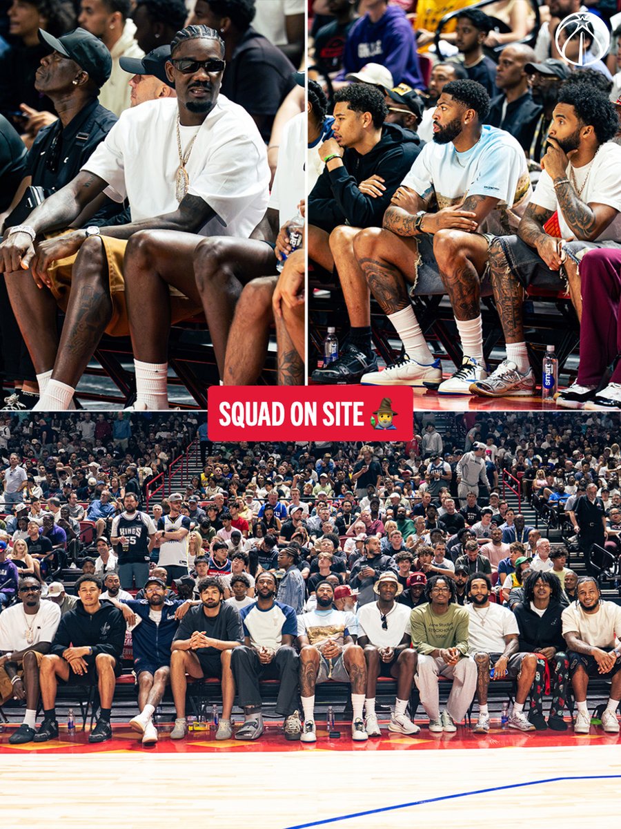WashWizards's tweet photo. familiar faces courtside 🤞 https://t.co/G6m60RFIfH