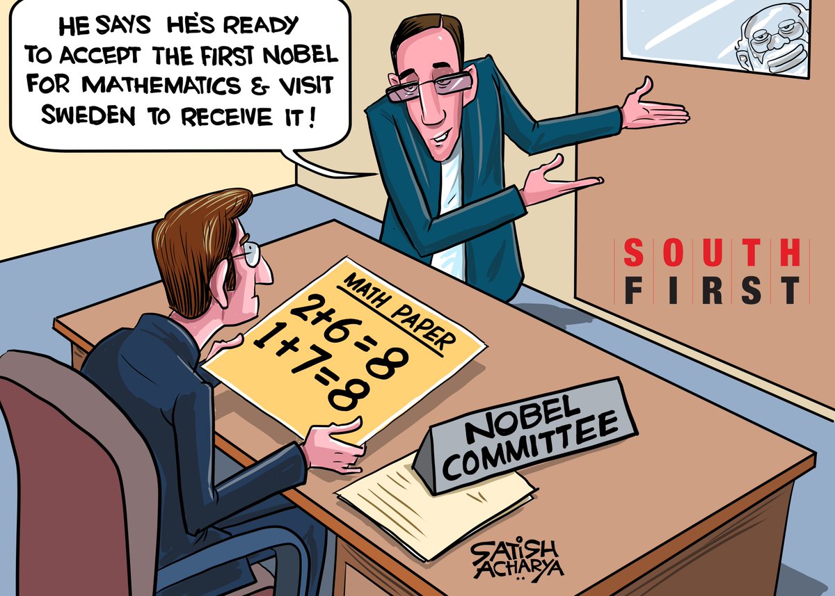 satishacharya's tweet photo. Maths genius! @TheSouthfirst cartoon
#Modiforeigntrips https://t.co/QXuAlRDFWJ
