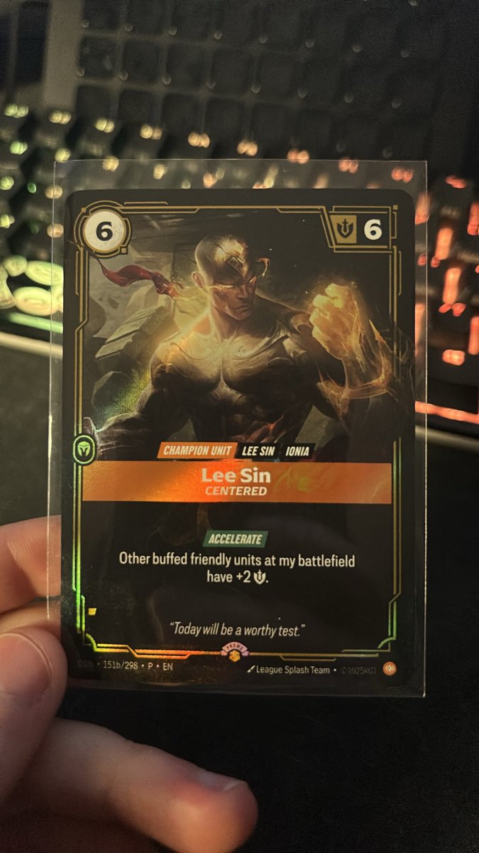 KaeByteVT's tweet photo. Went to a new LGS for nexus night and they had origins promos, THEY DID NOT DISSAPOINT #riftbound #tcg https://t.co/guIcVNUHUx