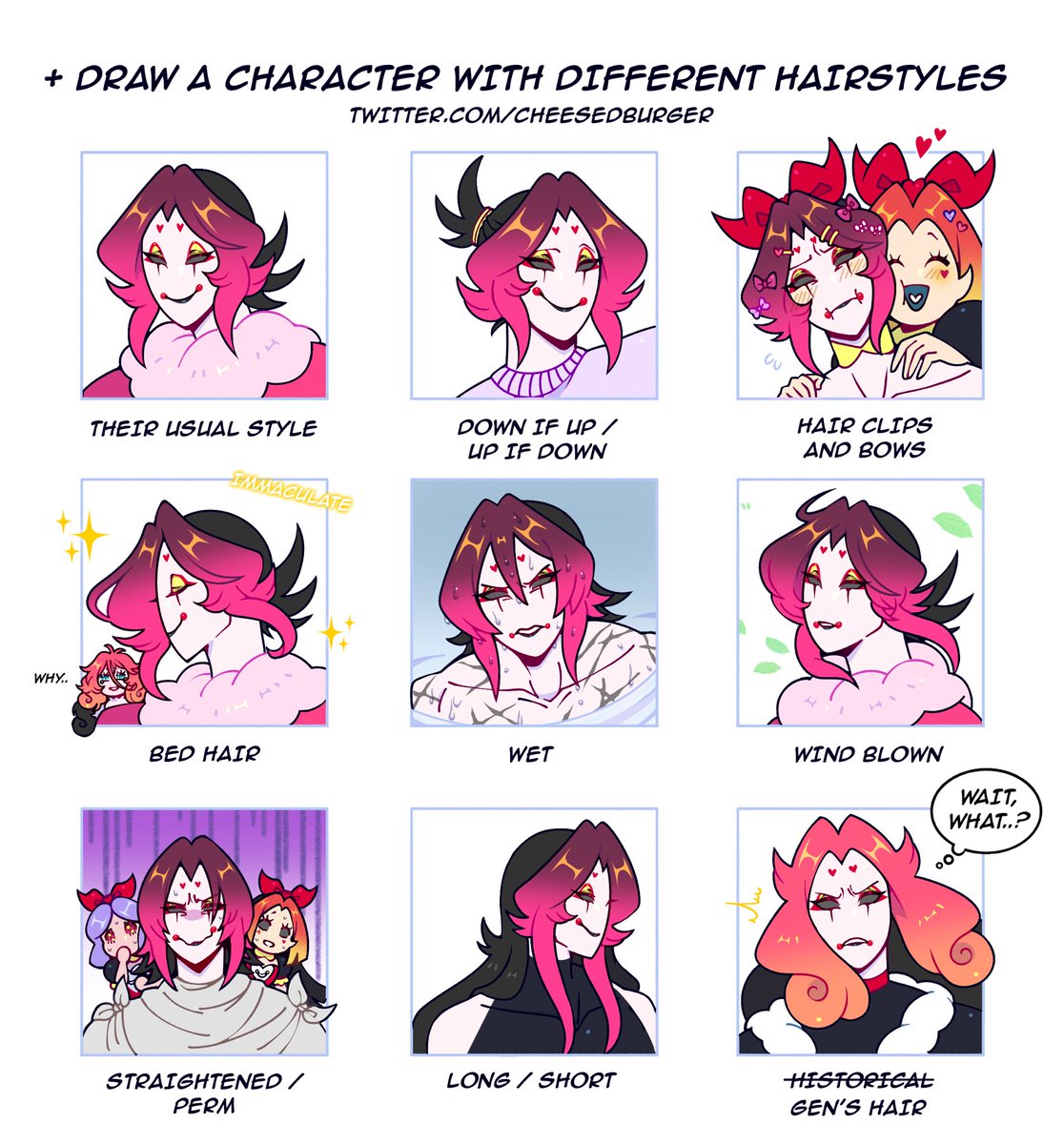 eiffia's tweet photo. Hair style meme with Val 🩷✨ https://t.co/YVVkpsiDk5