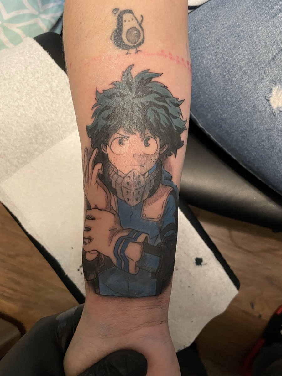 DumNDummerJr's tweet photo. #Deku #MyHeroAcadémia 
#milwaukee #milwaukee414 #mke #mke414 #milwaukeetattoo https://t.co/YPRAjZB1aH
